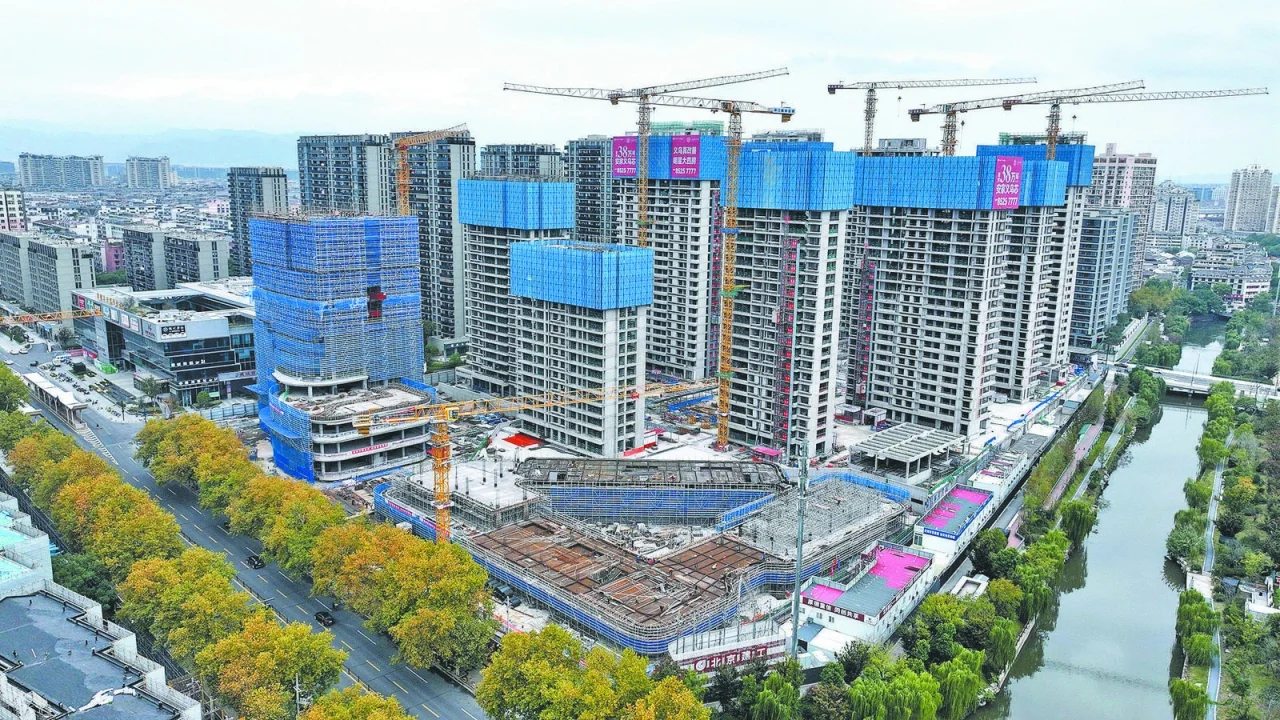 9栋高层义乌主城区这个楼盘建设驶出加速度······